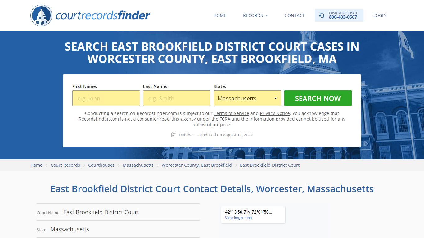 East Brookfield District Court Case Search - Worcester ...